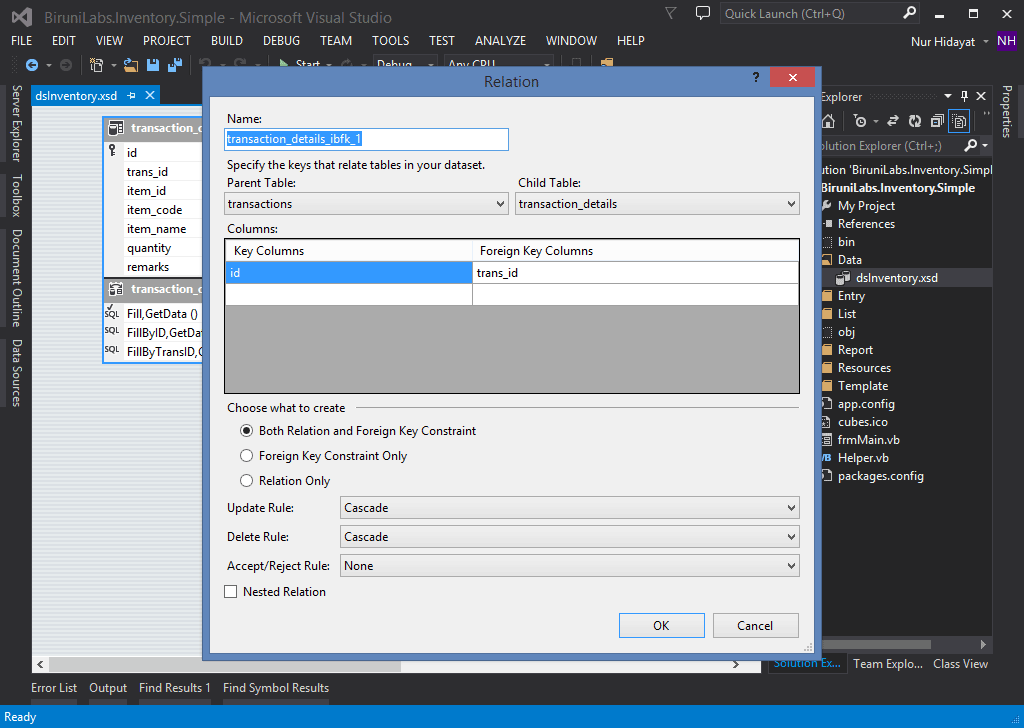 Persiapkan Data Access Layer Edit Relation Foreign Key